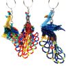 Beaded Peacock Keychain
