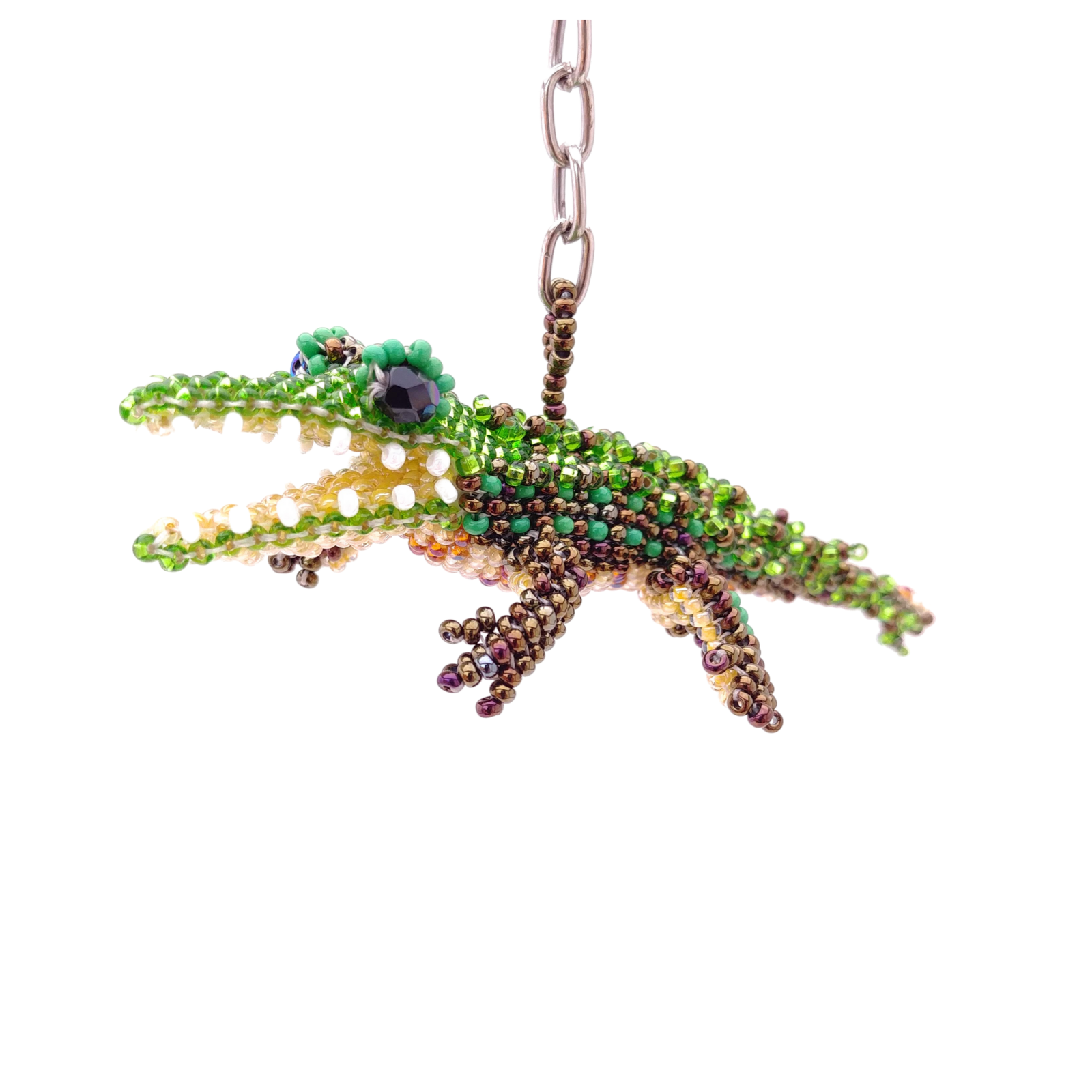 Beaded Alligator Keychain