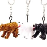 Beaded Bear Keychain